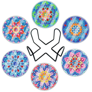 6 unidades / conjunto Conjunto de mandala clássica com pintura de diamante e decoração de presente